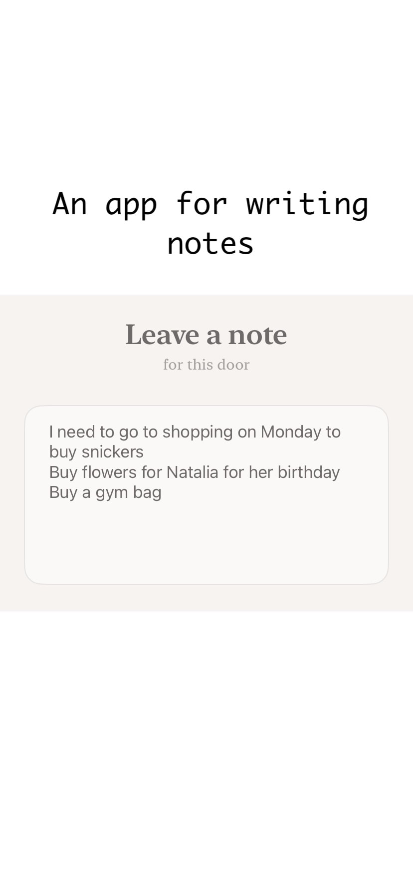 Bear Notes app interface