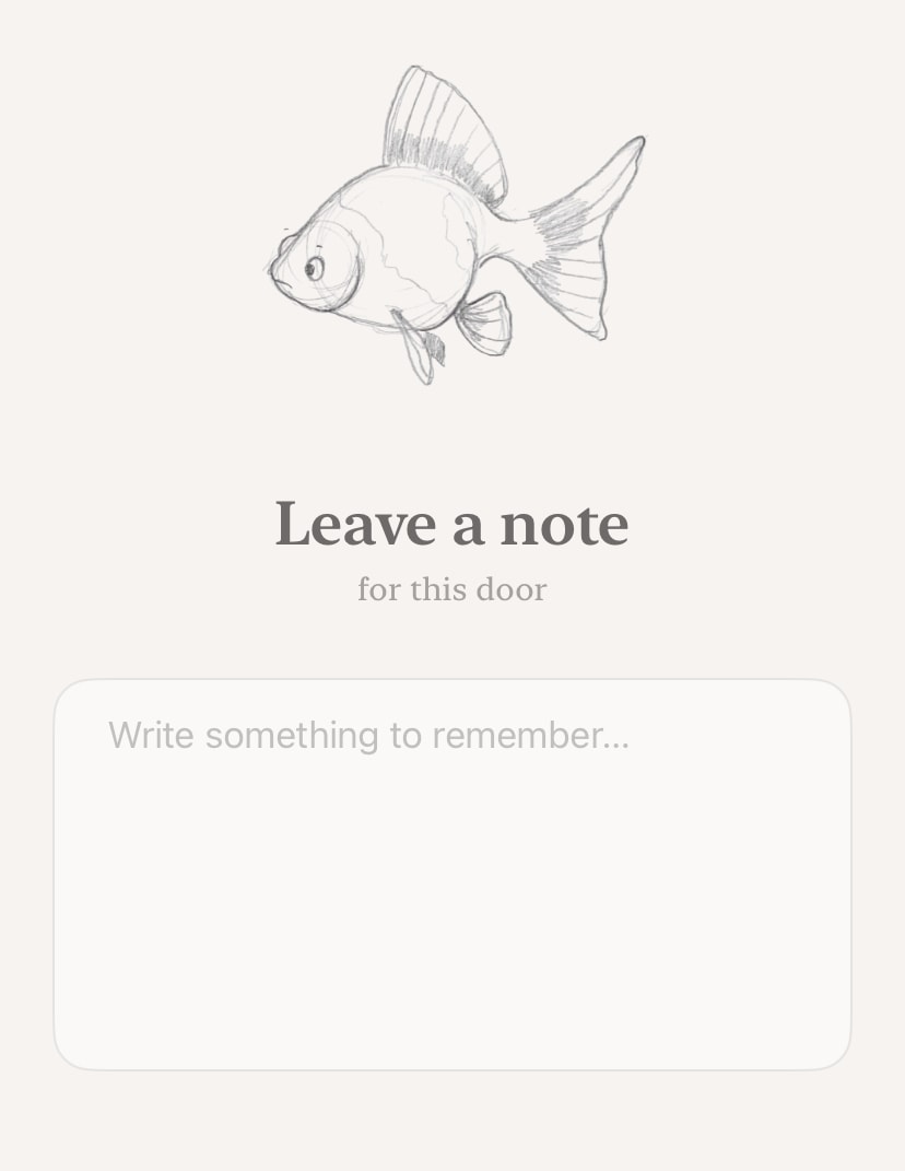 Sketch notes with fish illustration